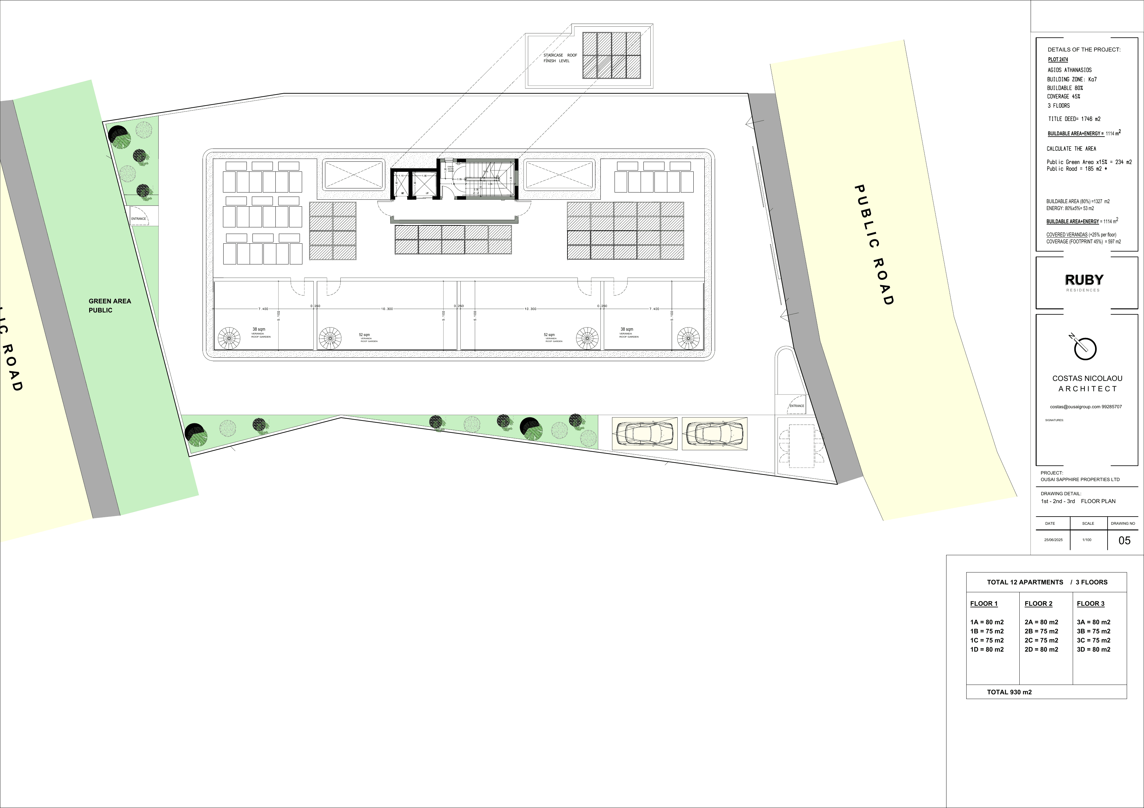 Roof garden plan