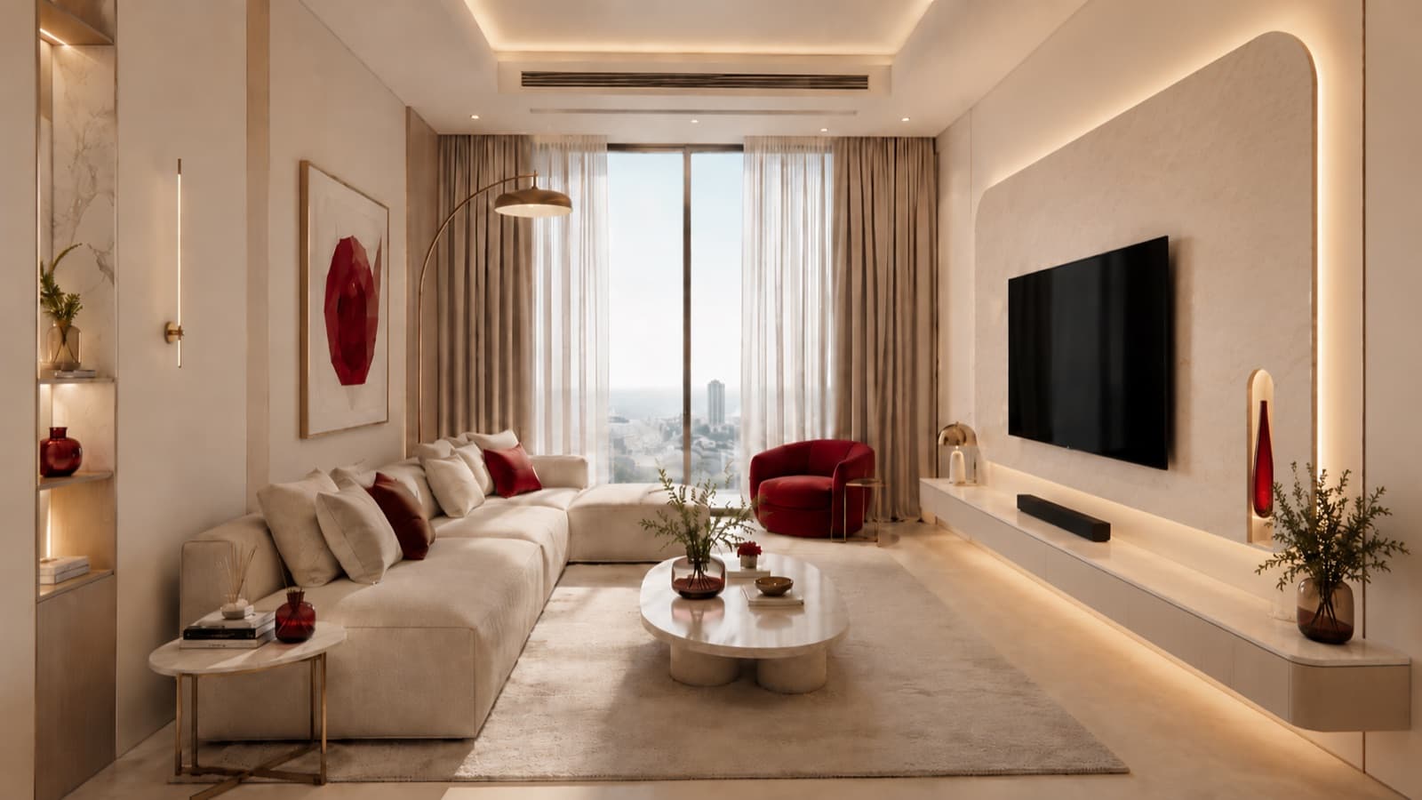 Ruby Horizon — Living Room